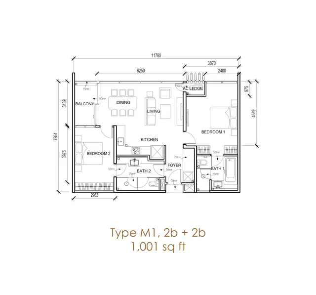 111 Menerung @ Bangsar 平面图 1