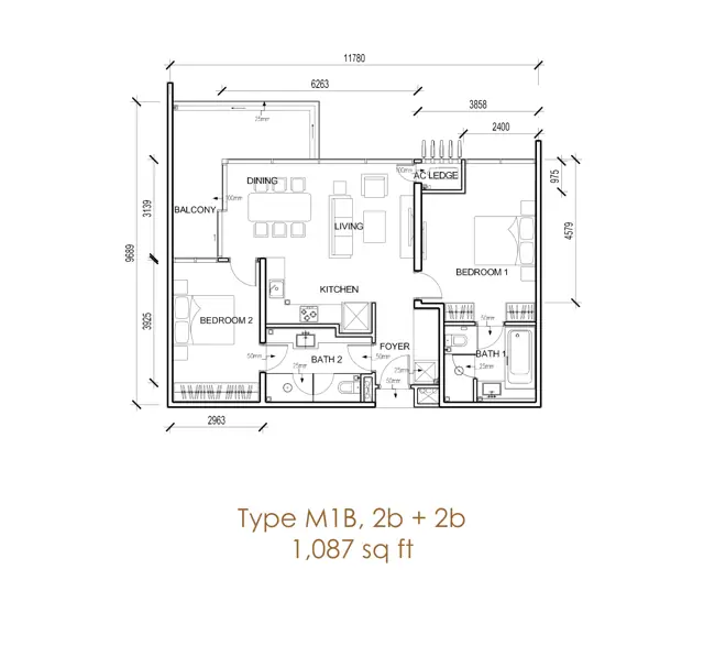 111 Menerung @ Bangsar 平面图 3