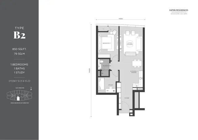 Eaton Residence KLCC 平面图 3