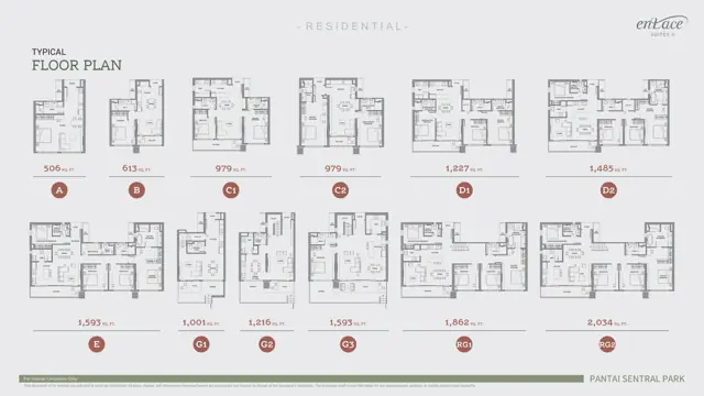 Enlace Suite @ Pantai Sentral Park 平面图 1