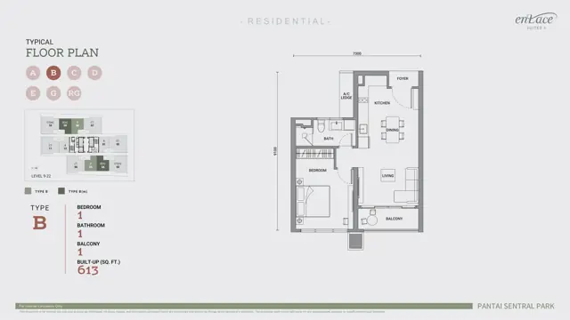 Enlace Suite @ Pantai Sentral Park 平面图 3