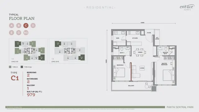 Enlace Suite @ Pantai Sentral Park 平面图 4